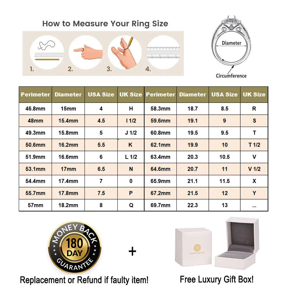 Newshe Yellow ＆ Rose Gold Solid 925 Sterling Silver Wedding Engagement Moissanite Rings For Women Solitaire 1.0ct D SSV1